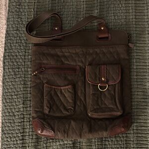 Vera Bradley Quilted Tote in Dark Green